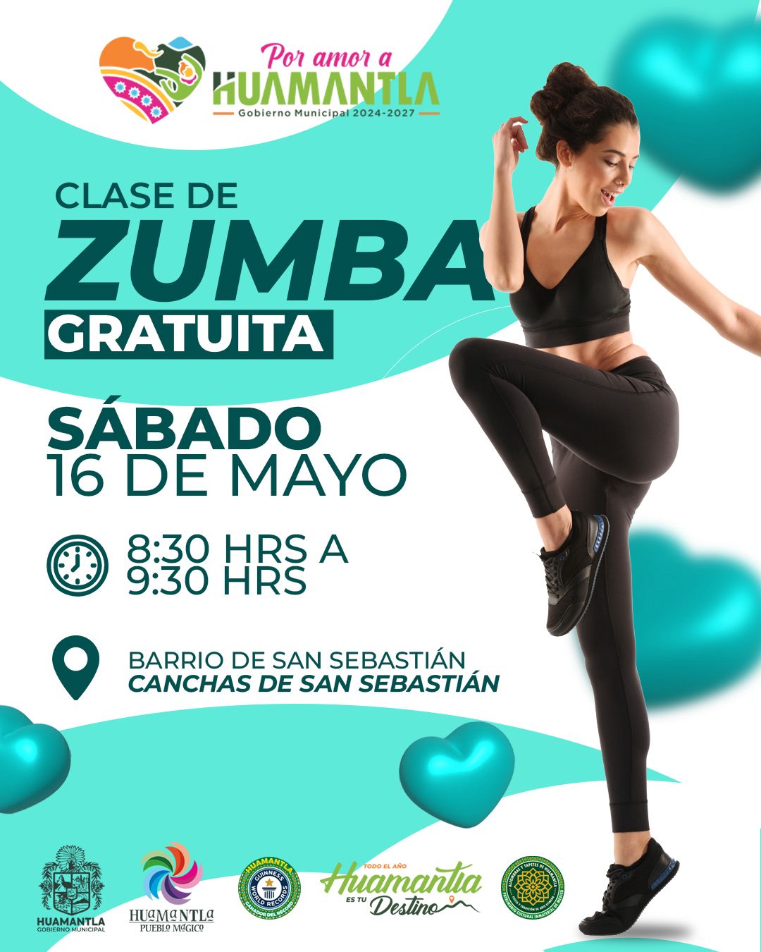 Invita el gobierno de Huamantla a clase gratuita de zumba
